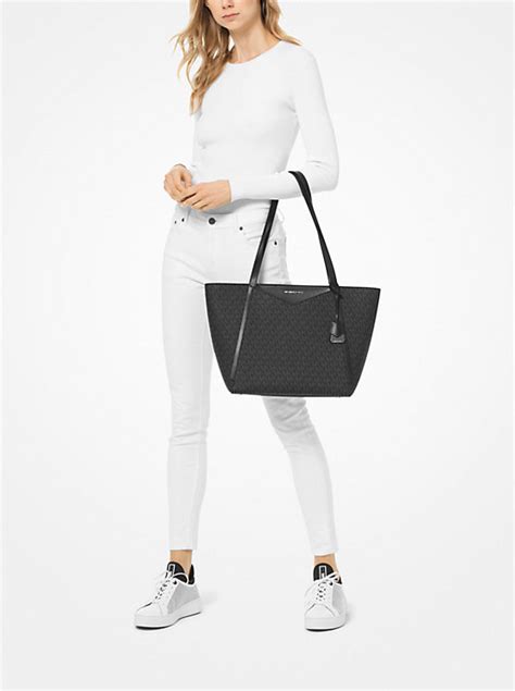 michael michael kors whitney large logo tote|Michael Kors whitney tote.